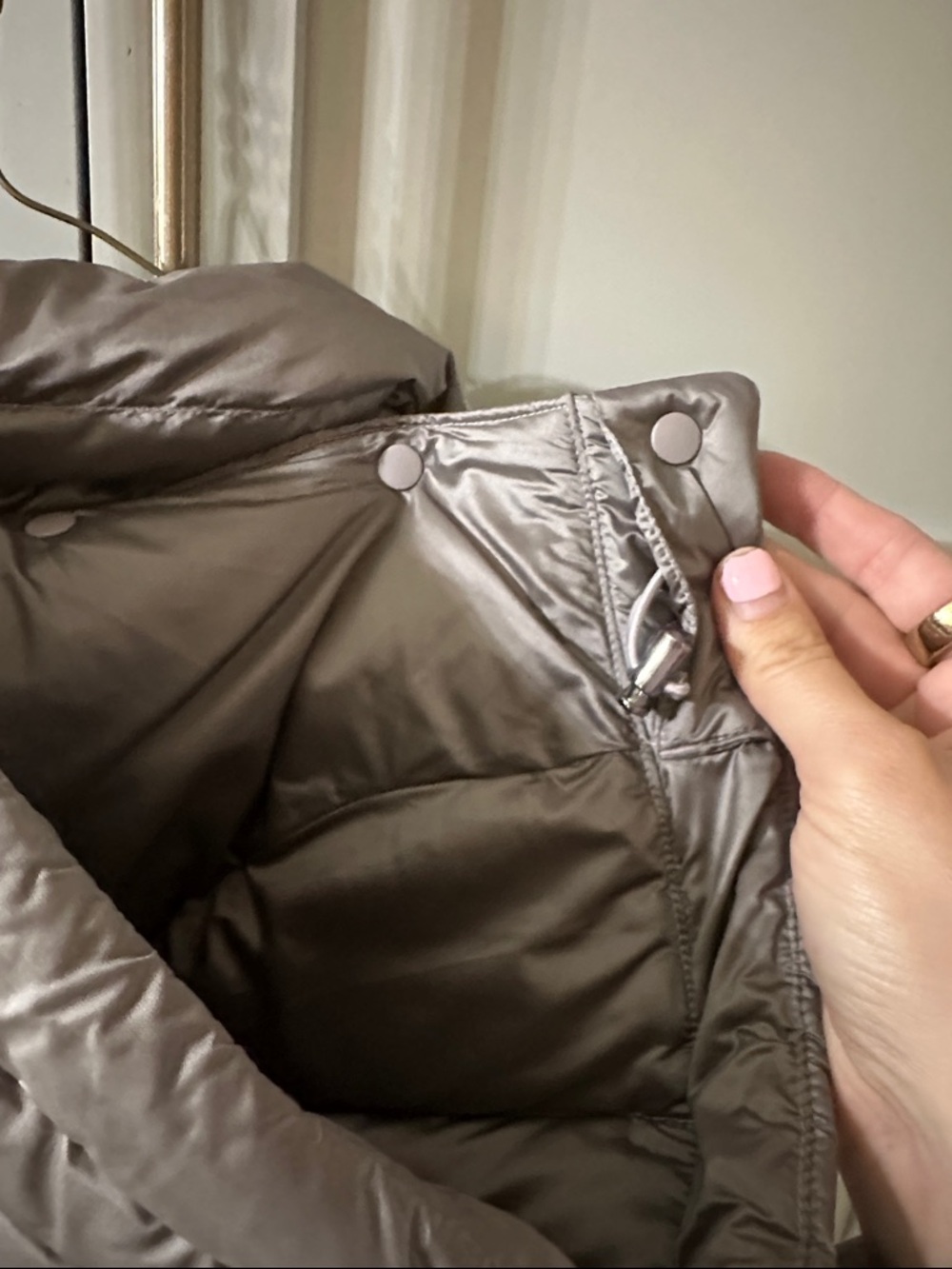 Lululemon Quilted Hooded Vest - shiny moonbeam Taupe - Picture 7 of 7